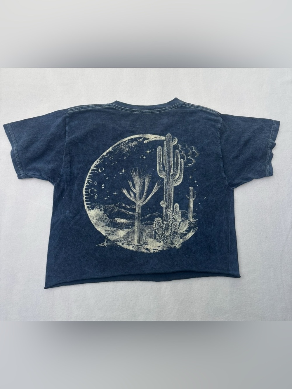 Mighty Fine Navy Blue Desert Moon Graphic Tee